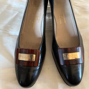 Gently Used Black Ferragamo pumps  with 1/2 heel